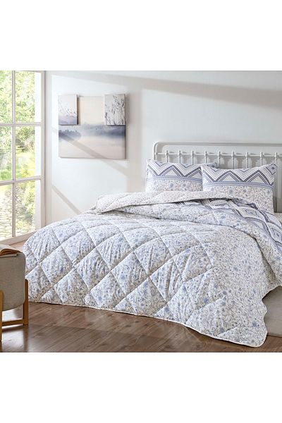 Taç Siena Ranforce Double Quilt Set Navy Blue
