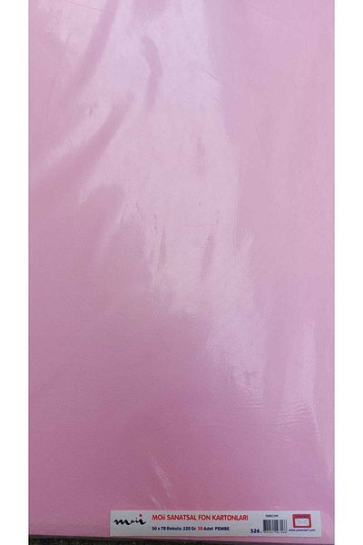Yener Moii Artistic Background Cardboards 50X70 Textured 220 Gr.50 Pieces Pink 526