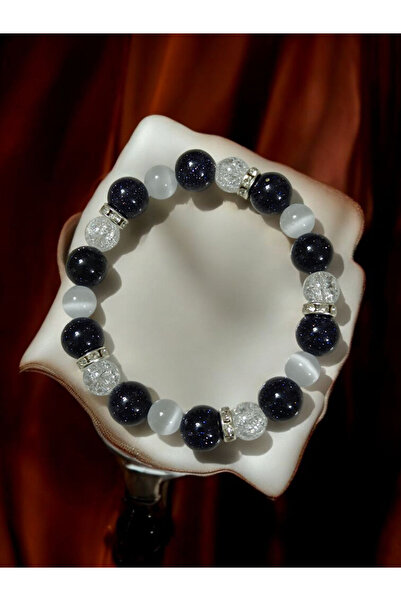 Tasarım حجر النجمة (الأزرق الداكن) نسيج وسوار عين القطة