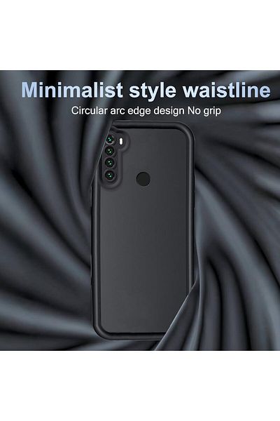 Fibaks حافظة متوافقة مع هاتف Xiaomi Redmi Note 8 مع حماية للكاميرا، غطاء سيليكون أحمر ناعم الملمس ممتص للصدمات