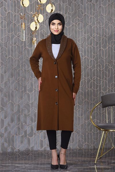 Kamalı Ζακέτα Hijab Knitwear