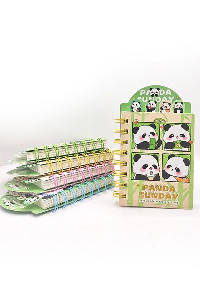 Limmy Cute Panda Mini Notepad with Bookmark (9X14.5 cm) - Funny Pandas