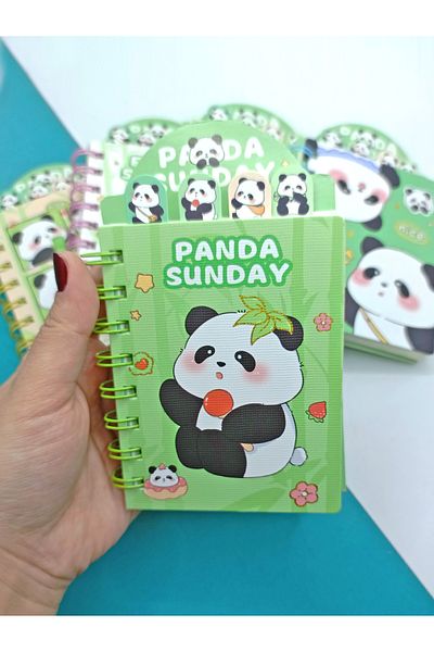 Limmy Cute Panda Mini Notepad with Bookmark (9X14.5 cm) - Fancy Panda