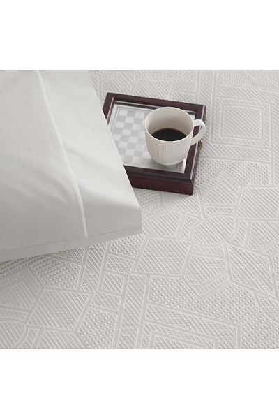 Taç Gray Jacquard Anette Single Pique Set