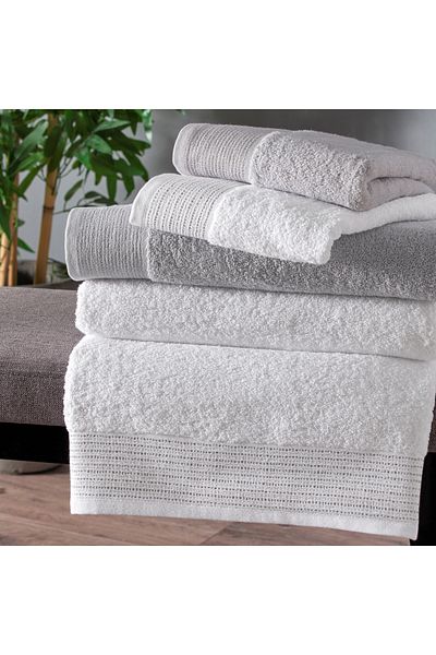 Taç Ανοιχτό Γκρι Λευκό Crown Zen Pure Cotton Οικογενειακό Σετ