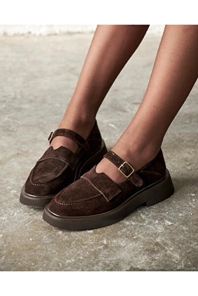 PELİN'İN AYAKKABILARI NAVARO KAHVE SÜET MAKOSEN