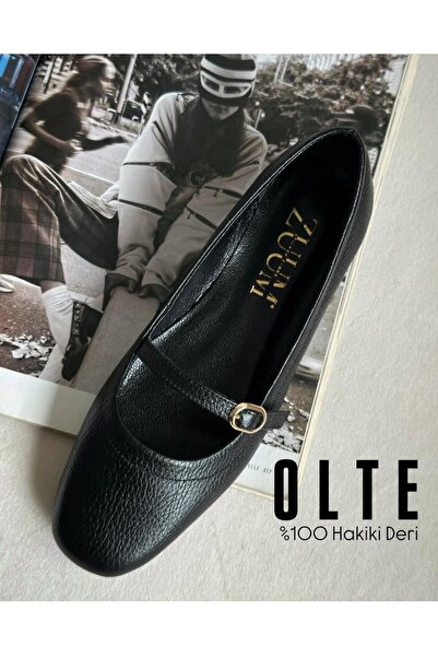 Zuum جلد أسود ماري جين - جلد أسود مع راقصة الباليه النسائية