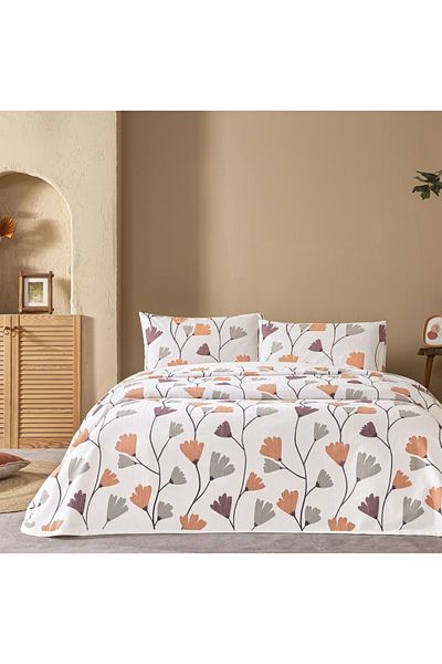 Taç Lassie Double Pique Set - Brown with Crown Print