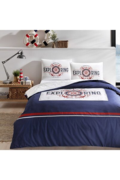 Taç Greedo Ranforce Navy Blue Single Duvet Cover Set