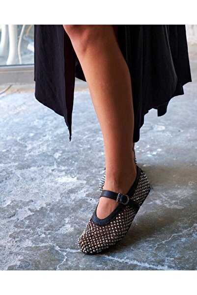PELİN'İN AYAKKABILARI LOİS SİYAH GÜMÜŞ BABET