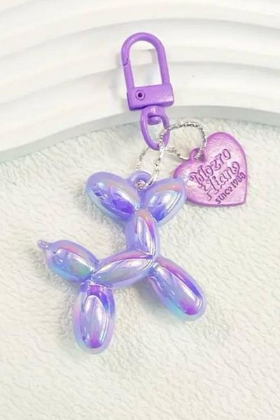 Jaida Moda Balloon Dog Figure Bag Charm and Keychain