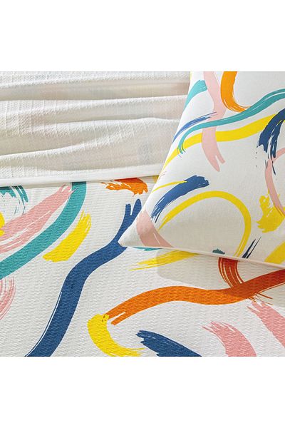 Taç Orange Zest Double Pique Set Crown Printed