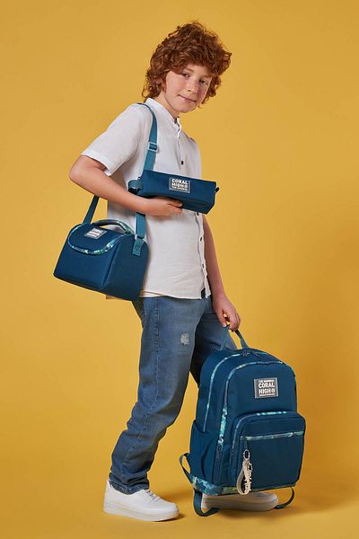 Coral High Set de 3 geanți de școală cu model de camuflaj Nefti - SET 0123631