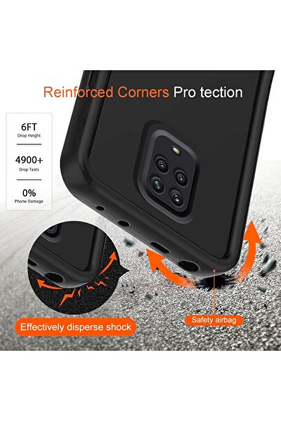 Fibaks Xiaomi Redmi Note 9 Pro - 9S Case Camera Protected Soft Textured Shock Absorbing Burgundy Silicone Cover