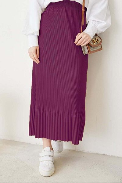 benguen Πλισέ Φούστα Hijab Φούξια 205