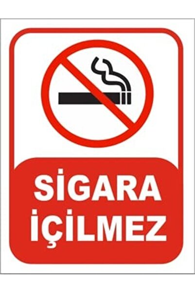 Baskı Keyfi Sigara İçilmez Uyarı Levhası (Metal Levha)