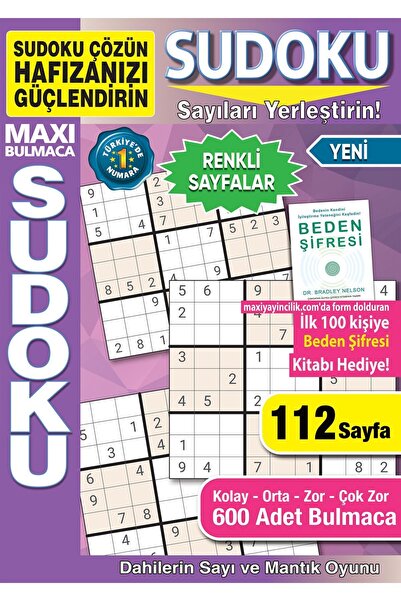 MAXİ Maxi Bulmaca Sudoku 018