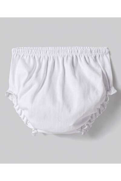 Bonfino Bonfino Cotton Knit Frill Sleeves Frock & Bloomer With Polka Dot Print - White