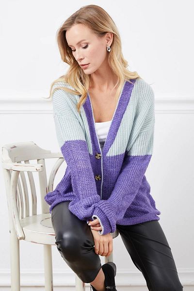 ALPACO V-Neck Knitwear Cardigan