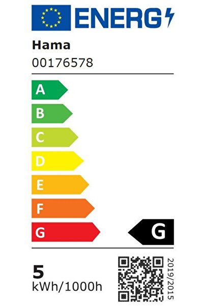 Hama Hama 176578 Smart LED Spot, Voice/App Control, 5W, Class G (White)