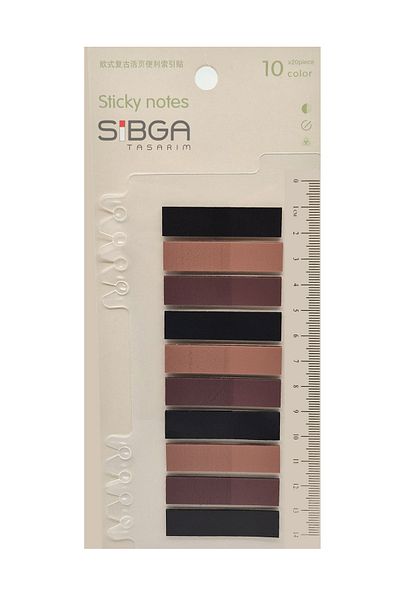 sibga tasarım Transparent Colored Post-It Note Paper - 200 Sheets Bookmark Sticker