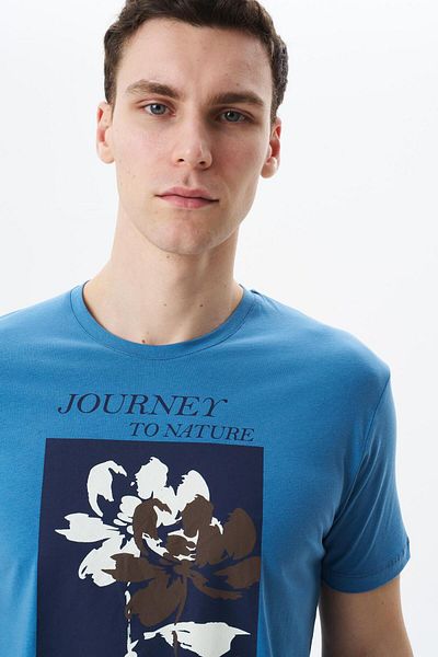 Arma Tricou pentru bărbați, albastru, cu croială normală, cu imprimeu, cu decolteu rotund, Y 29344453202