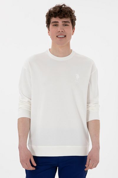 U.S. Polo Assn. Men's White Sweatshirt 50300048 -Vr184