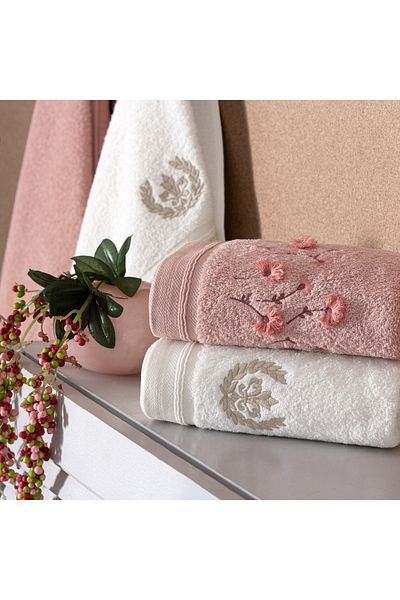 Taç Σετ μπάνιου Verve Pure Cotton Cotton - Powder Cream