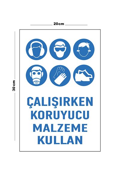 Lucena Metal Working Use Protective Material 20cm X 30cm A4 Size Warning Sign Directional