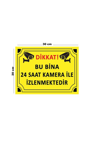 Lucena Metal Attention This Building Is Monitored 24 Hours by Camera 20cm X 30cm A4 Size Warning Sign Direction