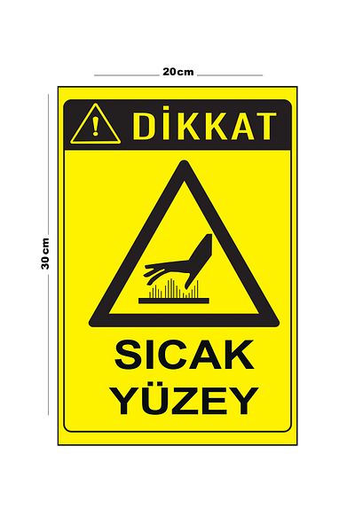 Lucena Metal Hot Surface 20cm X 30cm A4 Size Warning Sign Directional Sign