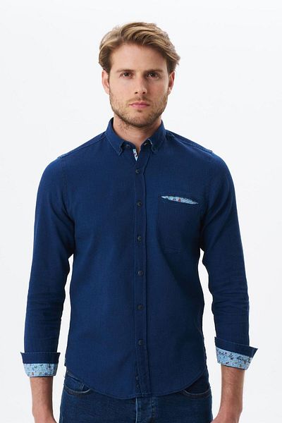 Arma Ανδρικό τζιν τζιν Navy Blue Jean Slim Fit / Slim Fit τζιν υφαντό πουκάμισο K9gkd1070