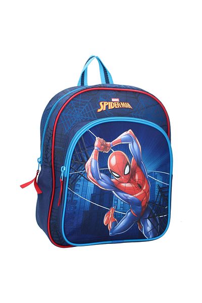SPIDERMAN Rucsac albastru cu doua compartimente, 30x25x11 cm, Keep on Moving, Spiderman