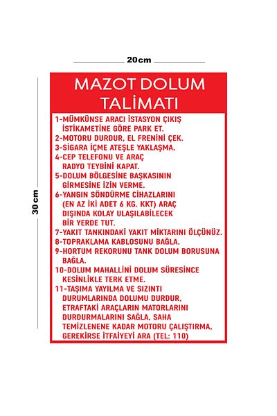 Lucena Metal Oil Filling Instruction 20cm X 30cm A4 Size Warning Sign Directional Sign