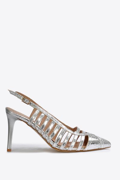 Vizon Ayakkabı Women's Silver Classic Heeled Shoes Vzn25Y-019