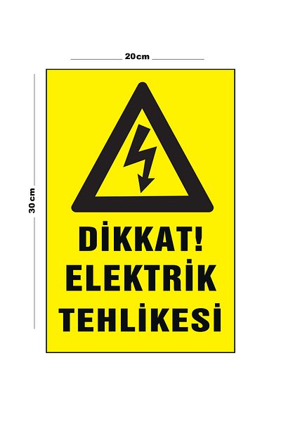 Lucena Metal Caution Electric Hazard 20cm X 30cm A4 Size Warning Sign Directional Sign