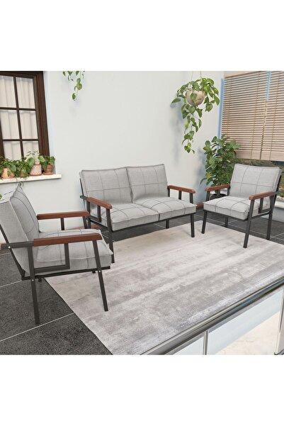 Mygusi Modern Balkon, Bahçe, Cafe, Metal Kanepe Koltuk Takımı , Bahçe Mobilya...
