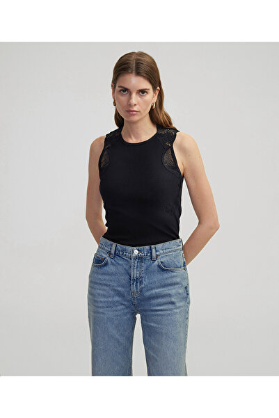 İpekyol Nakışlı fitilli tişört