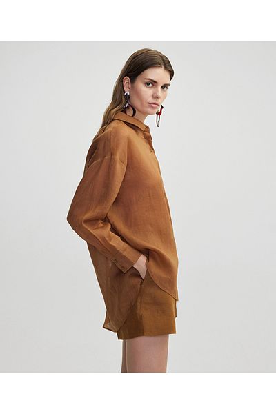İpekyol Loose-fitting linen shirt