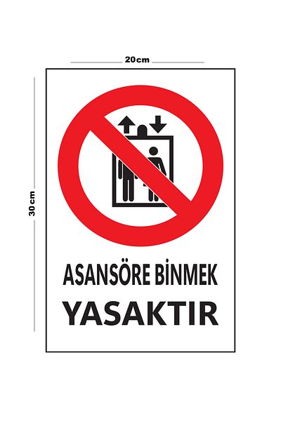 Lucena Metal Riding Elevator Prohibited 20cm X 30cm A4 Size Warning Sign Directional Sign