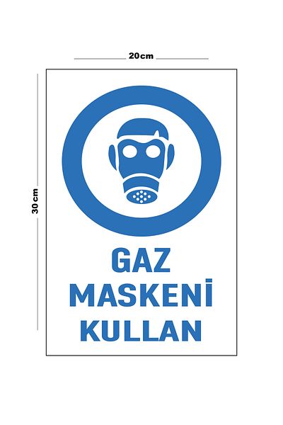 Lucena Metal Gas Mask Use 20cm X 30cm A4 Size Warning Sign Directional Sign