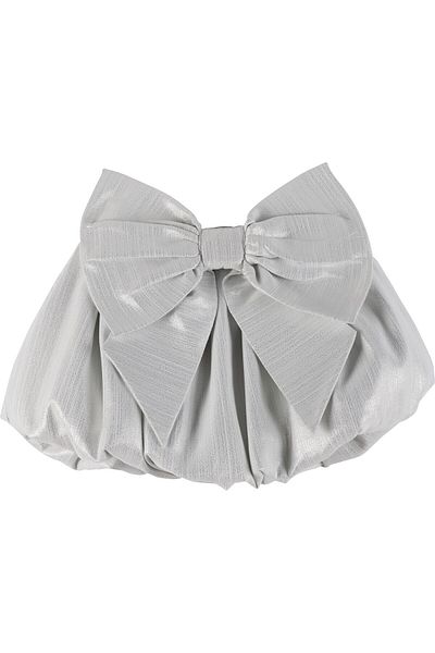 İdilbaby&Mamino İdi̇lbaby&Mamino Girl's Gray Glittery Shiny Bow Detailed Skirt