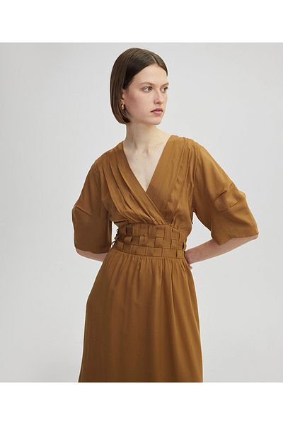 İpekyol Midi Dress with Knitted Effect