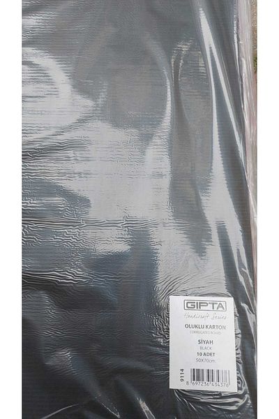 Gıpta 50X70 Black Cardboard 10 Pcs Corrugated Gipta