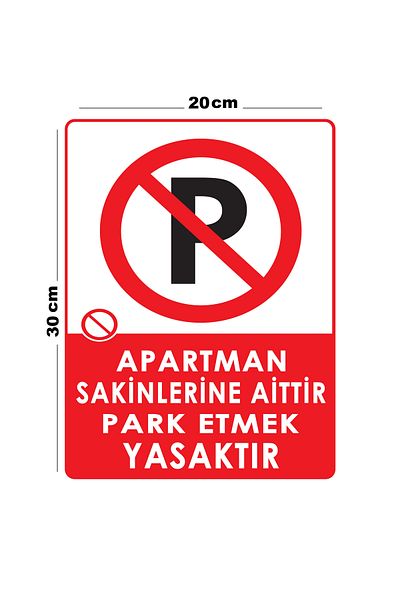 Lucena Metal Property of Apartment Residents Parking Prohibited 20cm X 30cm A4 Size Warning Sign Direction