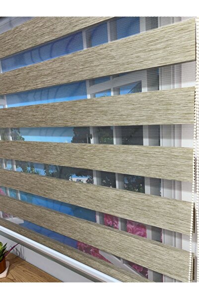 winella Ithal Bambu Zeytin Yeşili Bambu Zebra Stor Perde Etek Dilimsiz