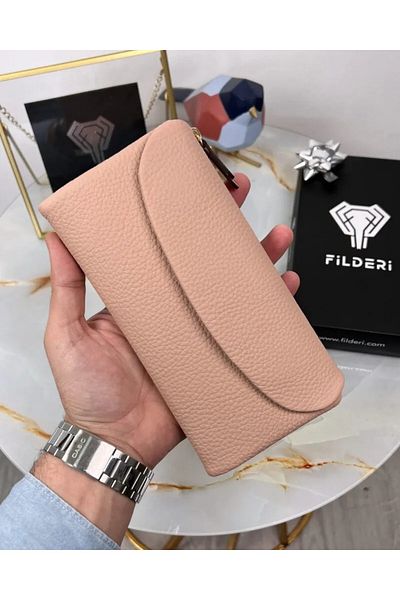 Fil Deri Women's Genuine D Levi Wallet with Phone Compartment 2049