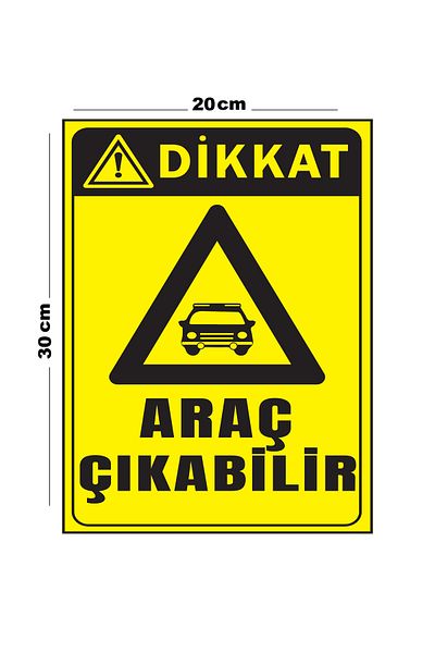 Lucena Metal Caution Vehicle Can Exit 20cm X 30cm A4 Size Warning Sign Directional Sign