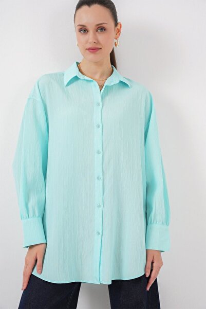 JANES Turcoaz Line Cămașă Lungă Tunica 5963