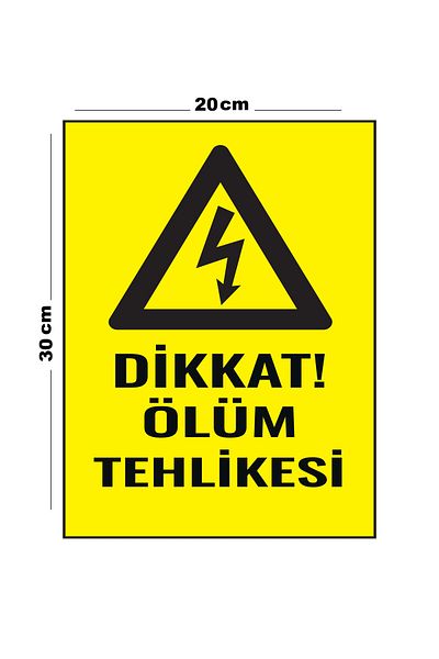 Lucena Metal Caution Danger of Death 20cm X 30cm A4 Size Warning Sign Diversion Sign